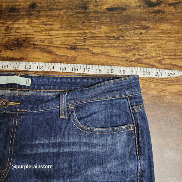 Levi's Jeans 20 S Bootcut 590 High Rise Thick Stitch Medium Dark Wash Denim - Picture 6 of 12